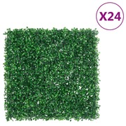  vidaXL 24 db zöld műcserjelevél-kerítés 50 x 50 cm akciós termékkép 1