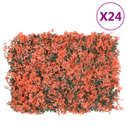 vidaXL 24 db világos piros műjuharlevél-kerítés 40 x 60 cm akciós termékkép 1