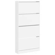  vidaXL fehér cipőszekrény 4 kihajtható fiókkal 80 x 21 x 163,5 cm akciós termékkép 1