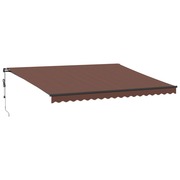  vidaXL barna automata behúzható napellenző 450 x 350 cm akciós termékkép 1