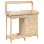  vidaXL tömör fenyőfa ültetőasztal szekrénnyel 110,5x45x124,5 cm akciós termékkép 1