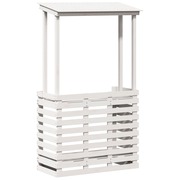  vidaXL fehér kültéri tömör fa bárasztal tetővel 112,5 x 57 x 195,5 cm akciós termékkép 1