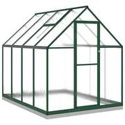  vidaXL zöld alumínium melegház alapvázzal 224x169x202 cm akciós termékkép 1