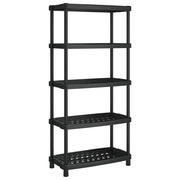  vidaXL fekete polipropilén 5 szintes tárolópolc 93,5 x 45,5 x 194,5 cm akciós termékkép 1