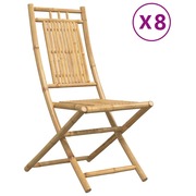  vidaXL 8 db összecsukható bambusz kerti szék 46 x 66 x 99 cm akciós termékkép 1