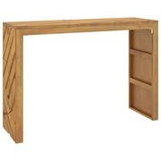  vidaXL konzolasztal 110x35x75 cm tömör fa teakfa akciós termékkép 1