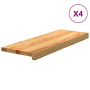  vidaXL 4 db tömör tölgyfa világosbarna lépcsőfokok 70x25x2 cm akciós termékkép 1