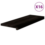  vidaXL lépcsőfokok 16 db sötétbarna 70x25x2 cm tömör fa tölgyfa akciós termékkép 1