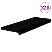  vidaXL lépcsőfokok 20 db Sötétbarna 70x25x2 cm tömör fa tölgyfa akciós termékkép 1