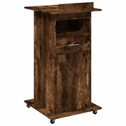  vidaXL szerelt fa állópult kerékkel és fiókkal 55 x 55 x 107 cm akciós termékkép 1