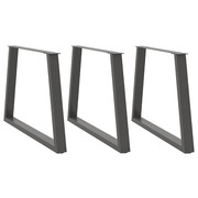  vidaXL 3 db antracitszürke étkezőasztal láb V-alakú 100 x (72-73,3) cm acél étkezőasztal láb akciós termékkép 1