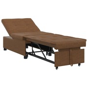  vidaXL Kanapéágy Barna 67 x 194 x 38 cm Műbőr velúr akciós termékkép 1