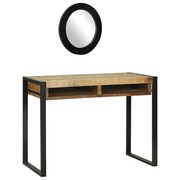  vidaXL Öltöztetőasztal polcokkal Barna 100 x 50 x 75 cm Tömör mangófa akciós termékkép 1
