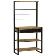 vidaXL Konyhai polc Barna 80 x 40 x 160 cm Tömör mangófa akciós termékkép 1