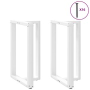  vidaXL 2 db T-alakú bárasztalláb, fehér, 60x35x(90-91) cm, acél akciós termékkép 1