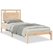  vidaXL tömör fa extra hosszú ágykeret matrac nélkül 100 x 210 cm akciós termékkép 1