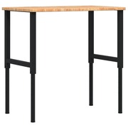  vidaXL világosbarna négyszögű tölgyfa munkaasztal 100x60x(71,5-98) cm akciós termékkép 1
