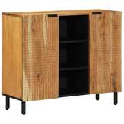  vidaXL Tálalószekrény polcokkal Barna 90 x 33 x 75 cm Tömör akácfa akciós termékkép 1