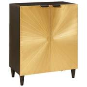  vidaXL Széf Fekete és Arany 60 x 33 x 75 cm tömör mangófa akciós termékkép 1