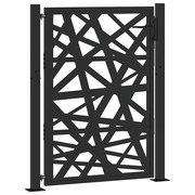  vidaXL Kerti kapu Fekete 105x130 cm Acél könnyűszerkezetes kivitelben akciós termékkép 1