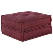  vidaXL maroon szövet moduláris puff 70x70x36 akciós termékkép 1