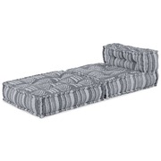  vidaXL Puff Csíkos Szürke 70 x 70 x 54 cm szövet akciós termékkép 1
