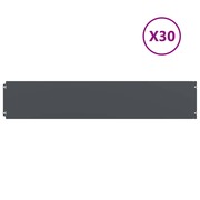  vidaXL 30 db antracit hidegen hengerelt acél gyepszegélyek 20x103 cm akciós termékkép 1