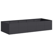  vidaXL ültetőtartó fekete 200x80x40 cm acél akciós termékkép 1