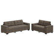  vidaXL Kanapé 2 pcs Sötétszürke 221 x 78 x 80 cm Műbőr akciós termékkép 1