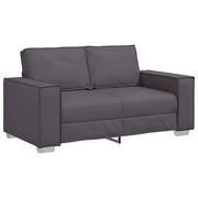  vidaXL 160 cm-es Loveseat Kanapé párnával Szürke Műbőr akciós termékkép 1