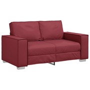 vidaXL 160 cm-es loveseat párnával bordó Műbőr akciós termékkép 1