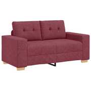  vidaXL borvörös szövet loveseat kanapé 120 cm akciós termékkép 1