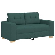  vidaXL sötétzöld szövet loveseat kanapé 120 cm akciós termékkép 1