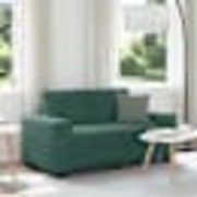  vidaXL sötétzöld bársony loveseat kanapé 120 cm termék 2. képe