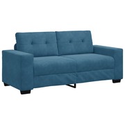  vidaXL kék bársony loveseat kanapé 140 cm akciós termékkép 1