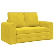  vidaXL Kanapéágy Sárga 148 x 71 x 83 cm Bársony akciós termékkép 1
