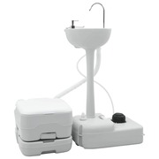  vidaXL Kemping WC 2 pcs Szürke, fehér 50.5 x 33 x 103 cm akciós termékkép 1