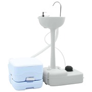  vidaXL Kemping WC 2 pcs Kék, Fehér 50.5 x 33 x 103 cm akciós termékkép 1