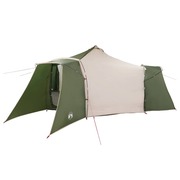  vidaXL Tipi sátor tetővel zöld és bézs 492 x 492 x 275 cm szövet akciós termékkép 1