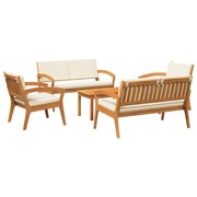  vidaXL Bisztró készlet 5 pcs Barna 75 x 45 x 38 cm Tömör akácfa akciós termékkép 1
