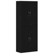  vidaXL Fali szekrény 2 pcs Musta tammi 69.5 x 34 x 90 cm Faanyag akciós termékkép 1