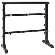  vidaXL Súlyzó Állvány Fekete 99 x 45 x 95.5 cm Porszórt Acél akciós termékkép 1