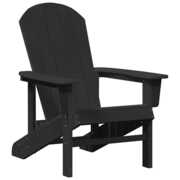  vidaXL Adirondack szék Fekete 74 x 82 x 92cm Műanyag akciós termékkép 1