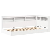  vidaXL Könyvespolcos Ágy fejtámlával Fehér 90 x 200 cm Faanyag akciós termékkép 1
