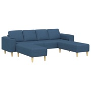  vidaXL Kanapé Szett 3 pcs Kék szövet akciós termékkép 1