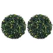  vidaXL 2 db zöld mesterséges boxwood gömbök LED fényekkel 45 cm akciós termékkép 1