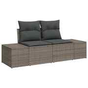  vidaXL Kerti kanapé Szürke 123 x 62 x 69cm polirattan akciós termékkép 1