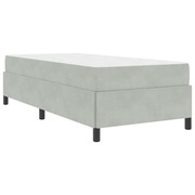  vidaXL Ágykeret Világosszürke és szürke és fehér 80 x 200 cm Bársony akciós termékkép 1