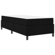  vidaXL Boxrugós ágy Fekete 90 x 190 cm Szövet, Mérnöki Fa akciós termékkép 1