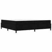  vidaXL Boxrugós ágy Fekete 200 x 200 cm Szövet, Mérnöki Fa akciós termékkép 1